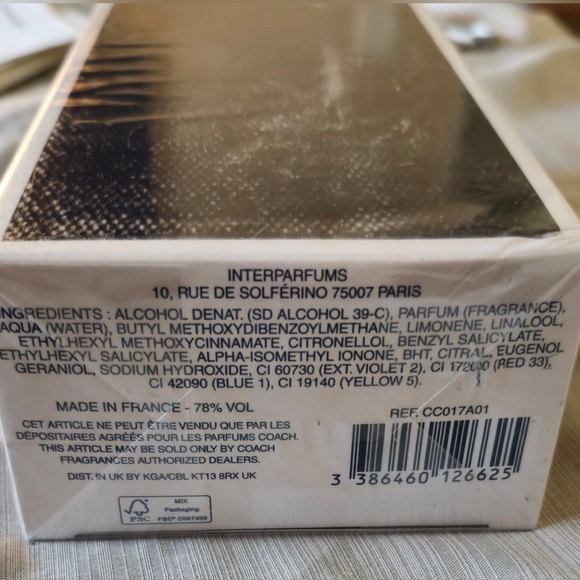 NIB Coach Open Road for Men- 3.3FL OZ - Picture 4 of 6